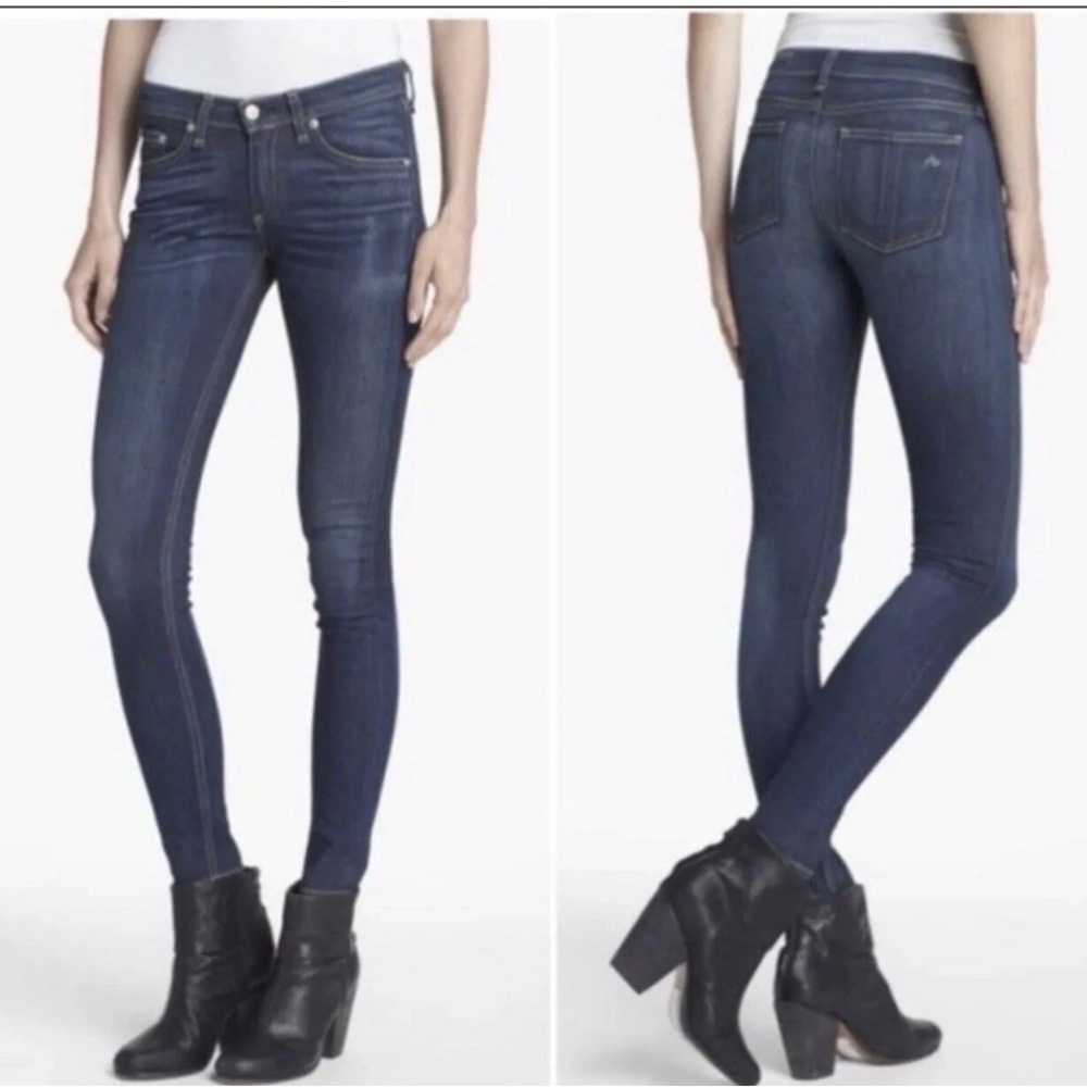 Rag & Bone Women’s Woodford Heritage Skinny Ankle Blue Jeans Size 28